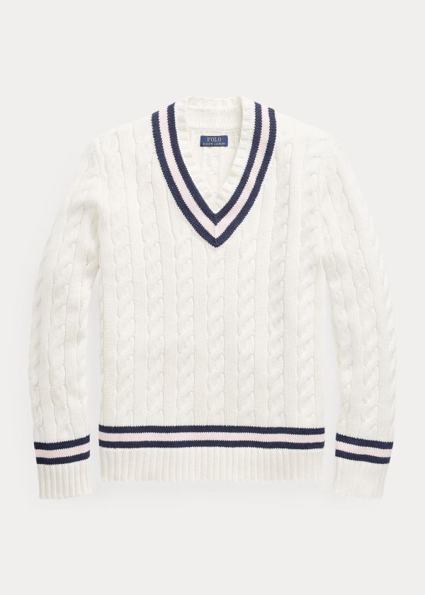 Ralph Lauren Pink Pony Cricket Striktrøje Herre Danmark (IHEQW5980)